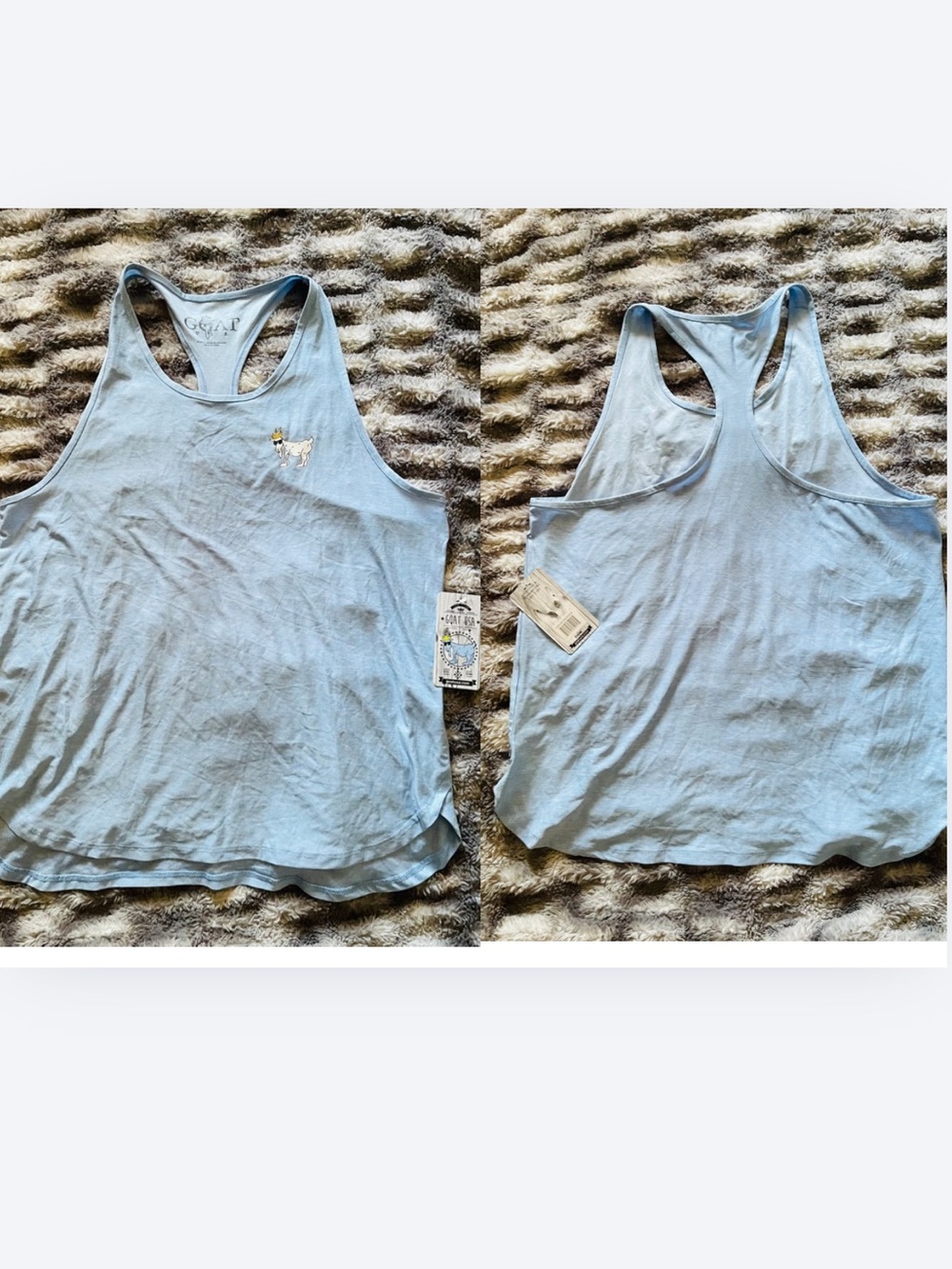 Goat USA Women's Racerback Tank Top Blue